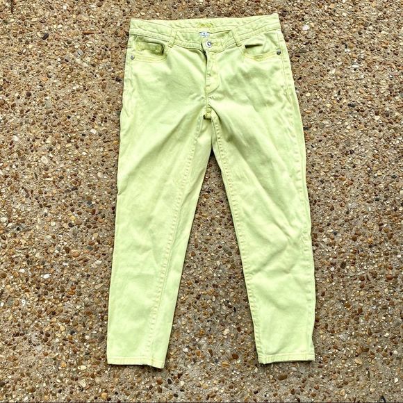 Cache Yellow Mid-Rise Capris Size 6 - Picture 1 of 10